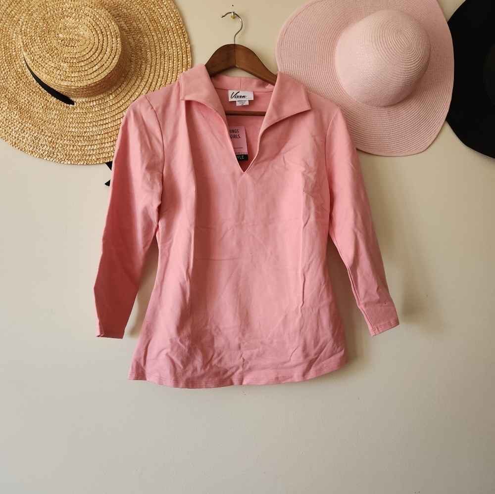 BNWT Micheline Pitt Vixen Top in Pink
